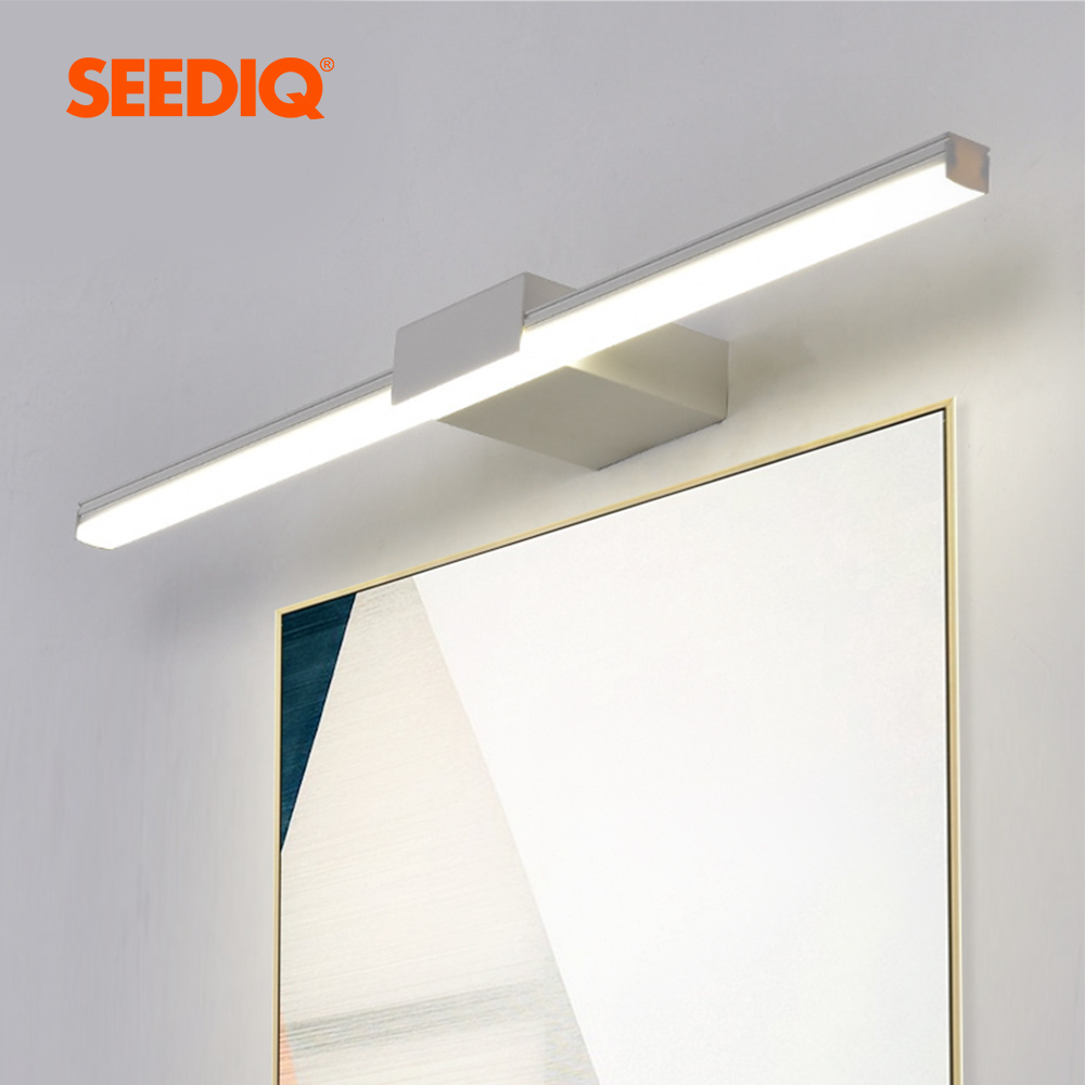 Lampada da parete per bagno a LED Lampada da specchio in alluminio Lampade da toeletta bianche nere per la casa Apparecchio di illuminazione per applique da parete per interni moderni