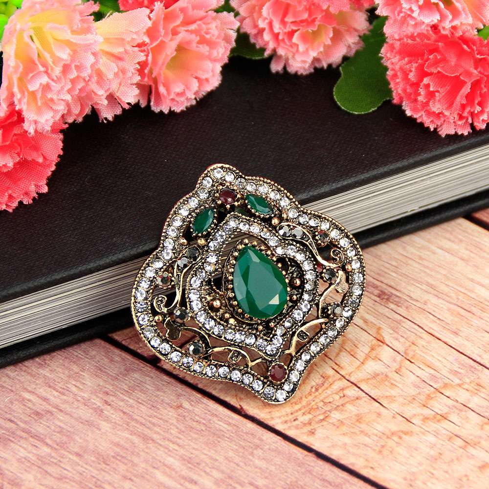 Sunmi, broche de cristal boêmio vintage, alfinetes para mulheres, cor ouro antigo, peru, noiva, joias de casamento, emblema