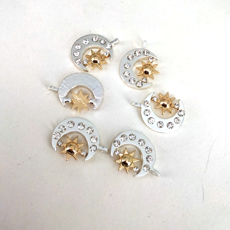 Hzew 5-teiliges neues Paar himmlische Sonne, Mond, Stern-Mädchen-Anhänger, beste Freunde, Geschenk für Freund, Männer und Frauen