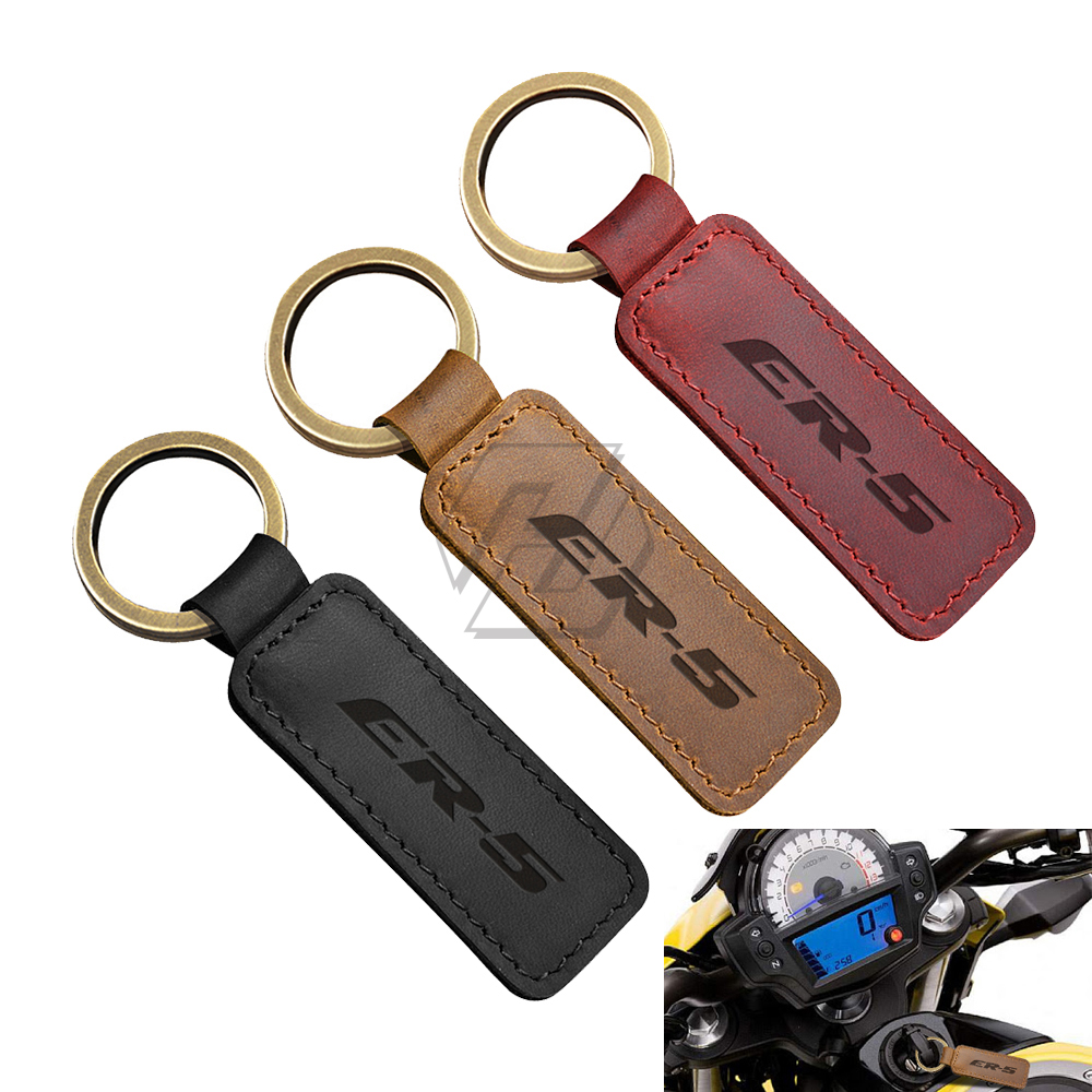 Motocicleta Couro Chaveiro para Kawasaki, Chaveiro, Modelos, ER-5, ER-5N, ER5N