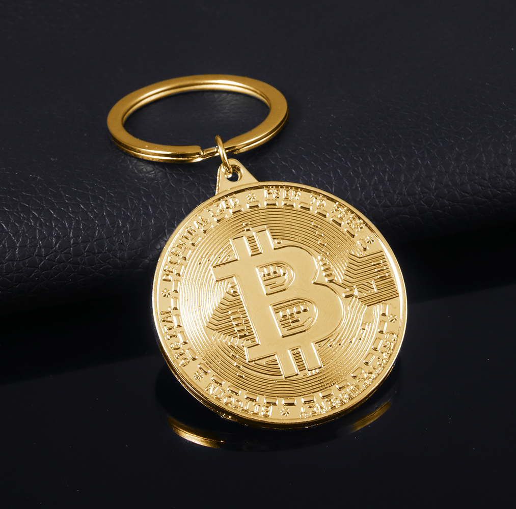 2025 El más nuevo llavero Bitcoin banda musical llavero colgante mujeres y hombres colección de joyería regalo