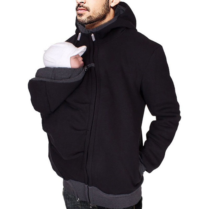 Sudadera con capucha para portabebés, chaqueta de canguro multifuncional para padre y bebé, Otoño e Invierno
