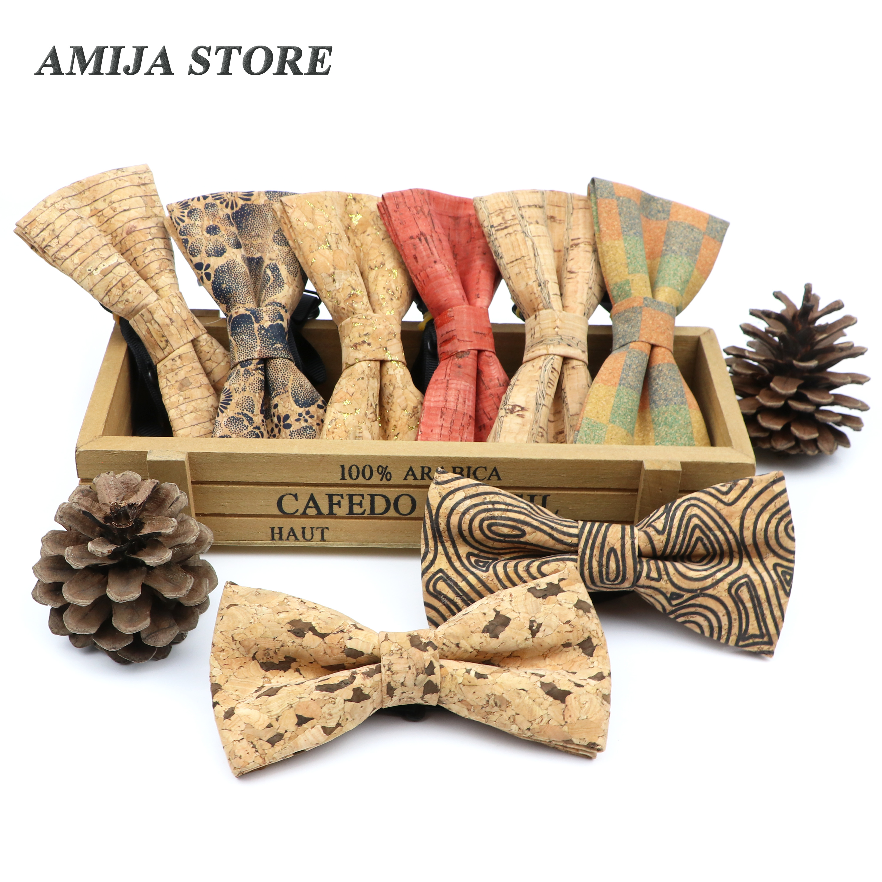 Einzigartige Holzfliege für Männer und Frauen, Kork-Bowknot, Retro-Holz, handgefertigte Fliege, tägliche Party, Hochzeit, Accessoires, Schmetterling, Großhandel