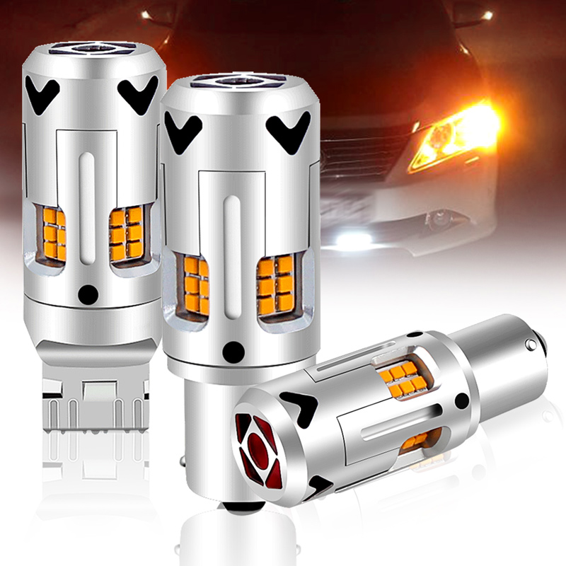 Clignotant Ambre Orange Canbus, Sans Hyper Flash 1156 BA15S P21W BAU15S PY21W T20 7440, 1 Pièce
