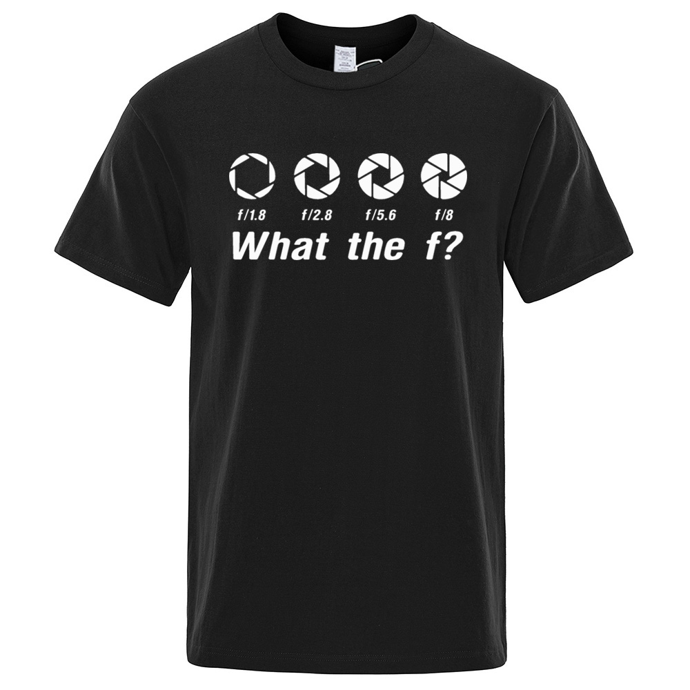 T-shirt Lucu Kamera Fotografer Cetak Kustom T Shirt Leher-o Atasan Lengan Pendek Pria