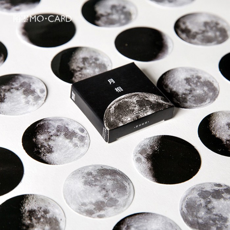 45pcs/box Cute Creative Moon Mini Sticker Ablum Diary Scrapbooking Bullet Journaling Labels Deco Album DIY Stationery Stickers