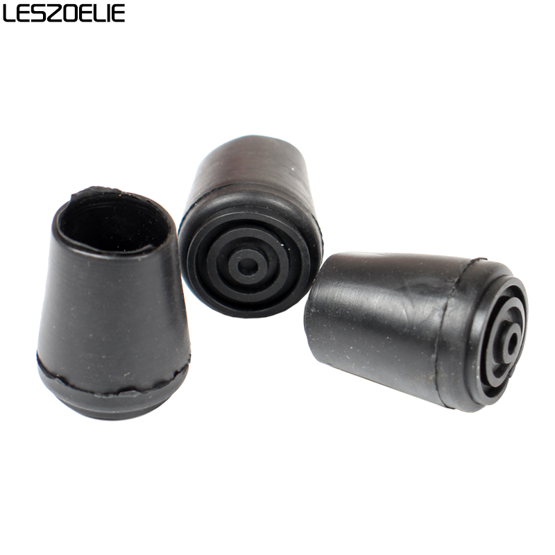 Almohadillas de goma suaves con parte inferior de 1 pieza para bastón de Metal de dos articulaciones, puntas de goma para bastones para caminar a la moda, punta de cubierta final