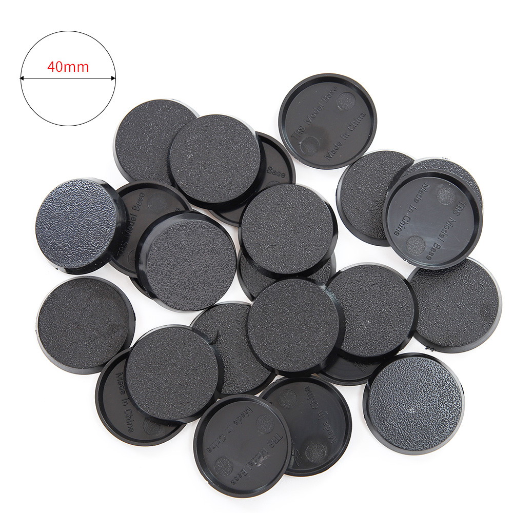 30 stks 40mm Tafelbasis Wargame Miniaturen Gaming ABS Ronde Basissen Model voor Diorama