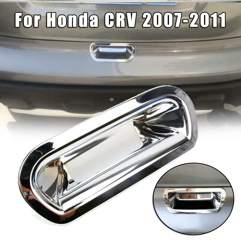 Couvercle de décoration de poignée de porte de coffre arrière de voiture, pour Honda CRV 2007 – 2011, garniture de couvercle de bol de poignée de porte arrière chromée