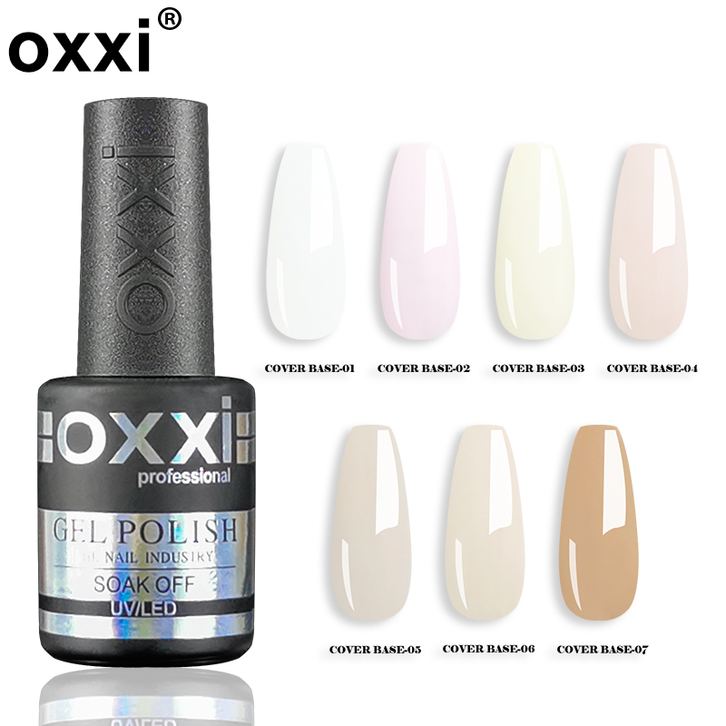 OXXI 10ml Naturalna Baza do Lakierów Hybrydowych Semipermanent Nude Rubber Base Gellac do Paznokci Artystycznych Kolor Jelly UV Baza Podkładowa do Paznokci Lakier do Paznokci