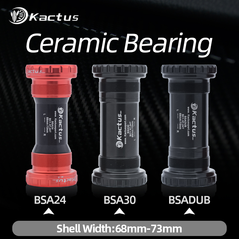 Kit de mouvement central de vélo KACTUS BSA pour cadre VTT et vélo de route, axe 68/73, 24/22 et 29/30 mm, compatible avec pédalier Shimano/SRAM GXP