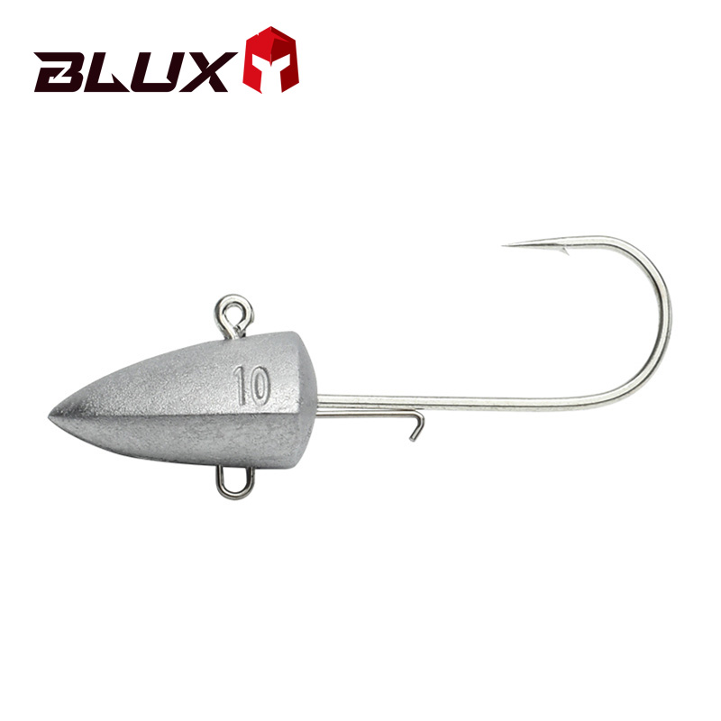 Anzuelos BLUX Dart Jighead 3,5g 5g 7g 10g 14g anzuelo de señuelo de pesca de gusano señuelo suave cabeza de plantilla cebo Artificial aparejos de pesca
