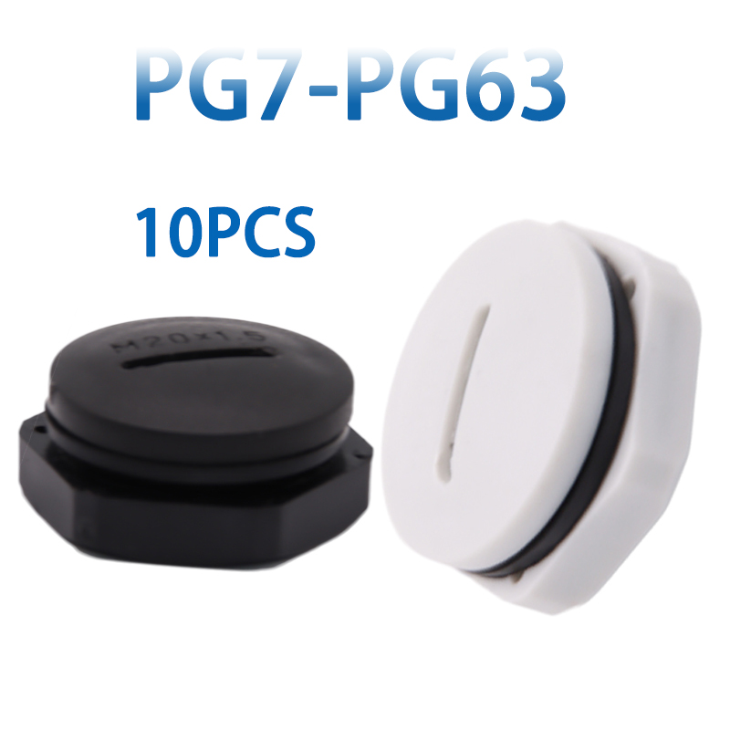 10PCS Nylon Waterproof Plug IP68 PG7 Hole Plugs Sealing Plastic Black Gray Plugs PG9/11/13.5/16/21/29/36/48/63 Box Hole Cap