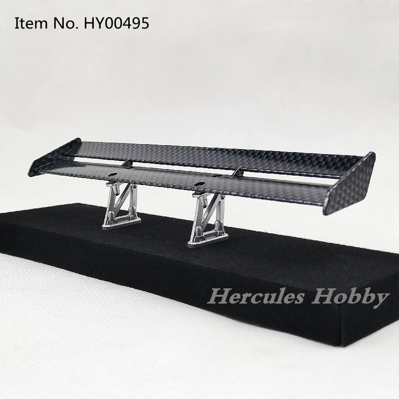 1/10 Skala RC Mobil Plastik Pola Serat Karbon Spolier Sayap Belakang Drift On Road Touring Model Hobi