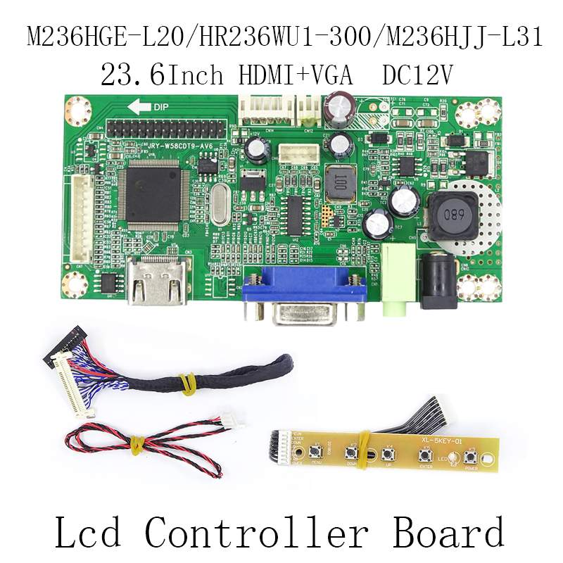 Женская/Φ/M236HJJ-L31 плата контроллера ЖК-дисплея HDMI и VGA DC12V 30pin LVDS LED 1920*1080P экран дисплея DIY