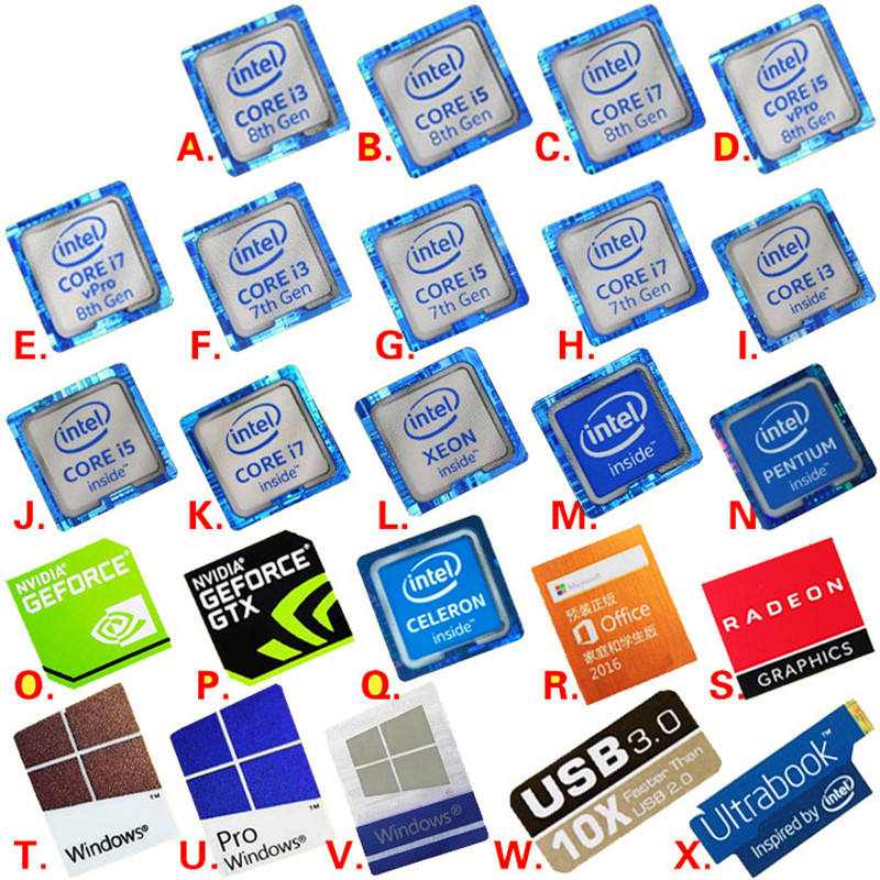 Neue Großhandelsvielfalt an Auswahl Original 6 7 8. Generation i3 i5 i7 Celeron Intel Xeon Pentium Prozessor Dolby Sticker Label