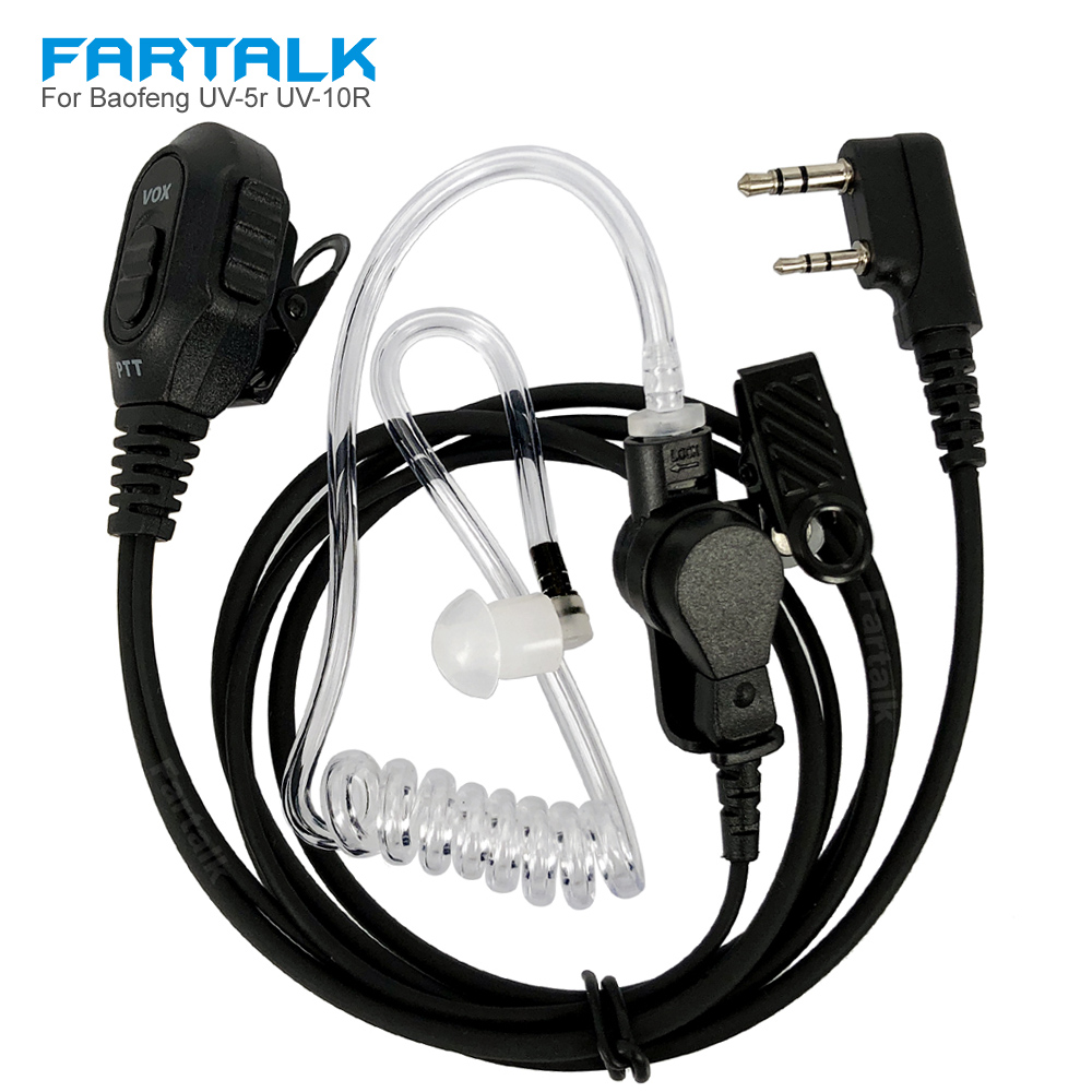 VOX-auriculares con micrófono para walkie-talkie, cascos con micrófono para Baofeng UV-5r, BF-888S, UV-10R, BF-X3, UV5R, DM-5R, UV-S9, MD-380 Plus, TYT, DM-8HX, MD-390