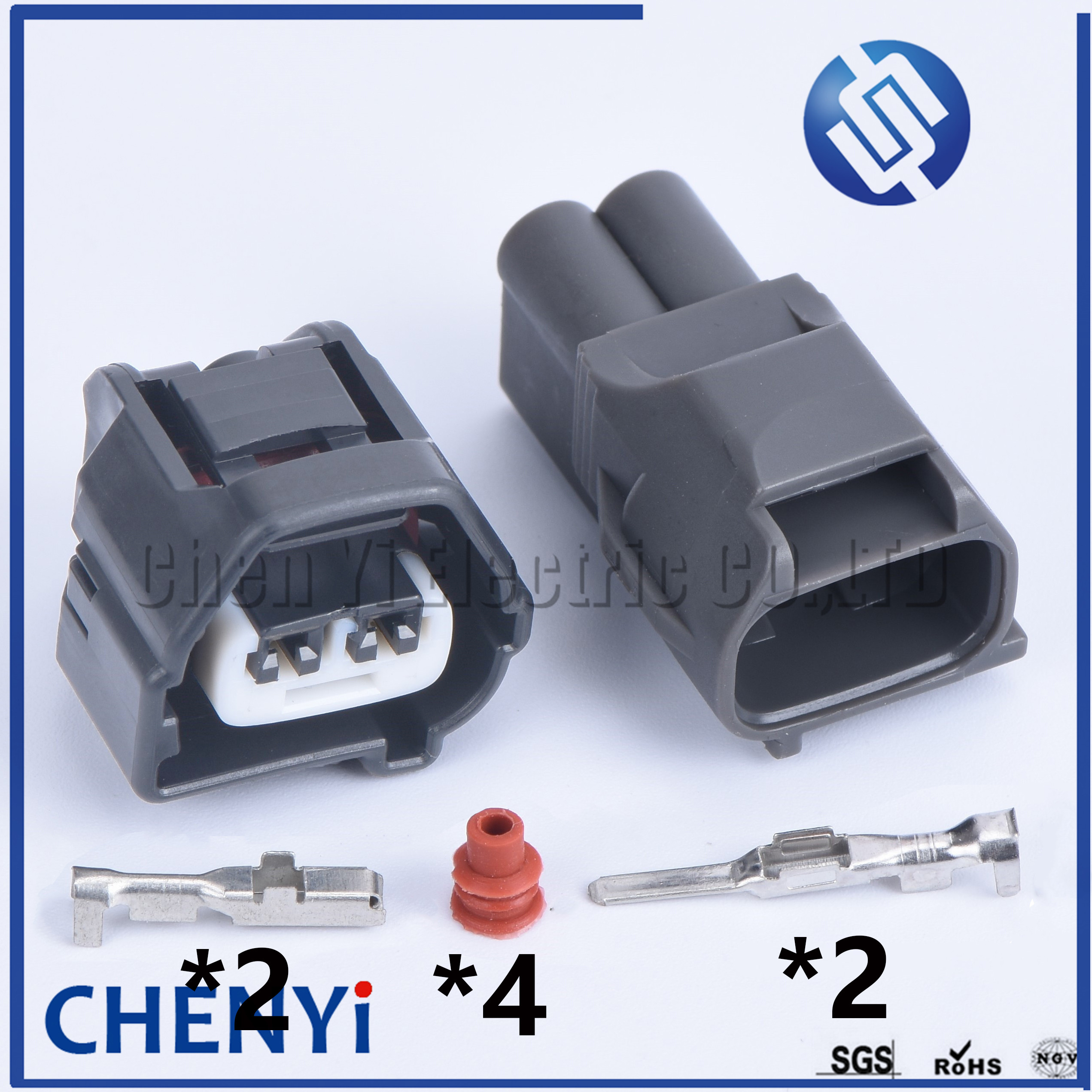2 Set 2 Pin 1JZ-GTE 2JZ-GTE Otomotif Konektor 90980-10947 Crankshaft Posisi Sensor Plug 7283-7023-10 untuk Lexus Toyota