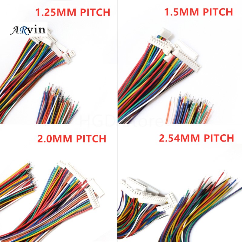 10PCS 1.0 1.25 1.5 2.0 2.54 SH/JST/ZH/PH/XH 1.0MM 1.25MM 1.5MM 2.0MM 2.54MM Female Plug Connector With Wire 2/3/4/5/6/7/8/P Pin