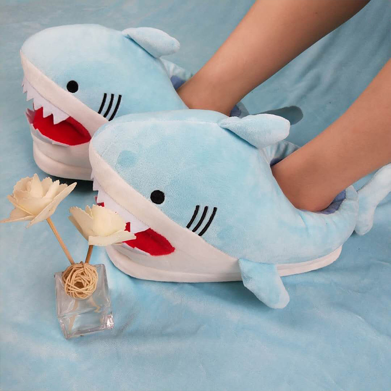 Новое поступление 2022, домашняя обувь Animel Shark для унисекс, креативные тапочки для мальчиков, мужские зимне-весенние домашние тапочки, меховые тапочки