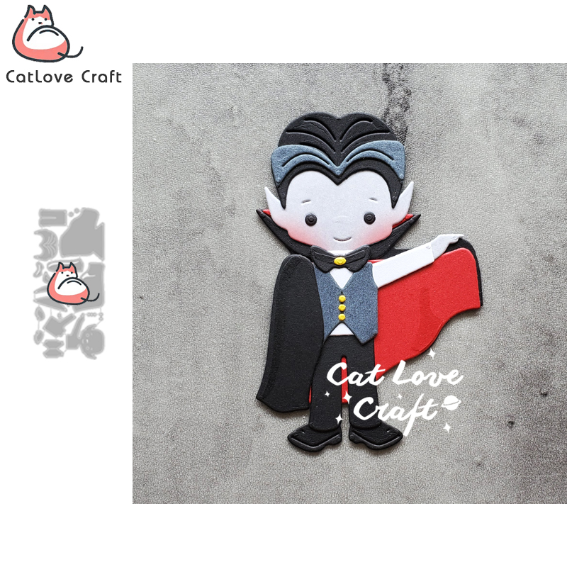 Catlove Halloween Vampire matrices de découpe en métal Scrapbooking moule pochoir découpes fabrication de cartes bricolage artisanat gaufrage nouveau matrice pour 2020