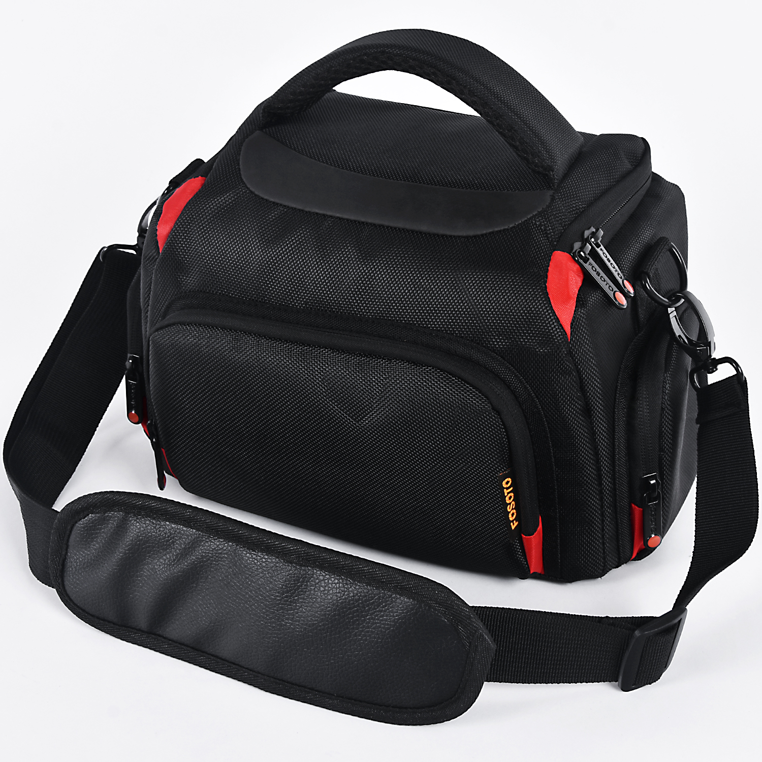 Fosoto Tas Kamera DSLR Profesional Tas Bahu Kamera Digital Tahan Air Tas Kamera Video untuk Kantong Lensa Sony Canon Nikon