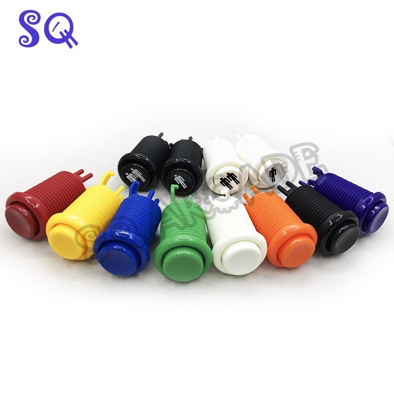 12 stücke Happ Arcade Tasten 28mm Montage Push Button Langlebig Multicade MAME Für Jamma Schrank Spiel Lange Schalter mehr-farbe