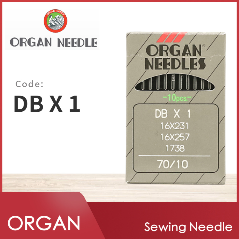 Agujas para máquina de coser DBX1 ORGAN, 10 Uds., para punto de bloqueo Industrial, accesorios de costura japoneses DB * 1 16x231, tejido JUKI BROTHER