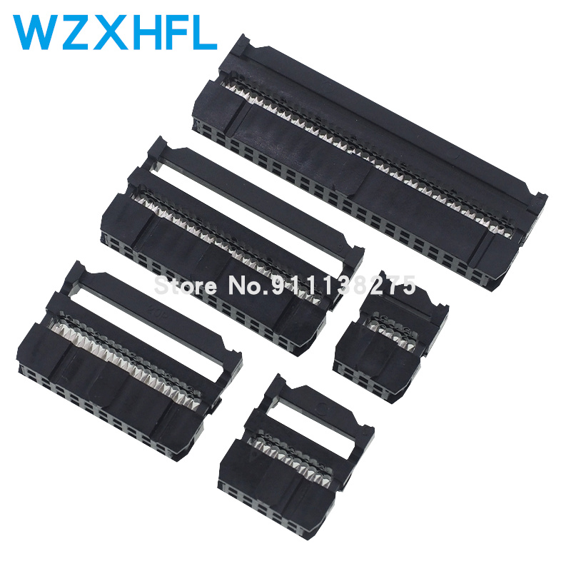 10PCS FC-6/8/10/12/14/16/18/20/30/40/50 Pins Weibliche Header IDC Buchse Stecker 2,54 MM pitch FÜR 1,27 MM Band Kabel Stecker