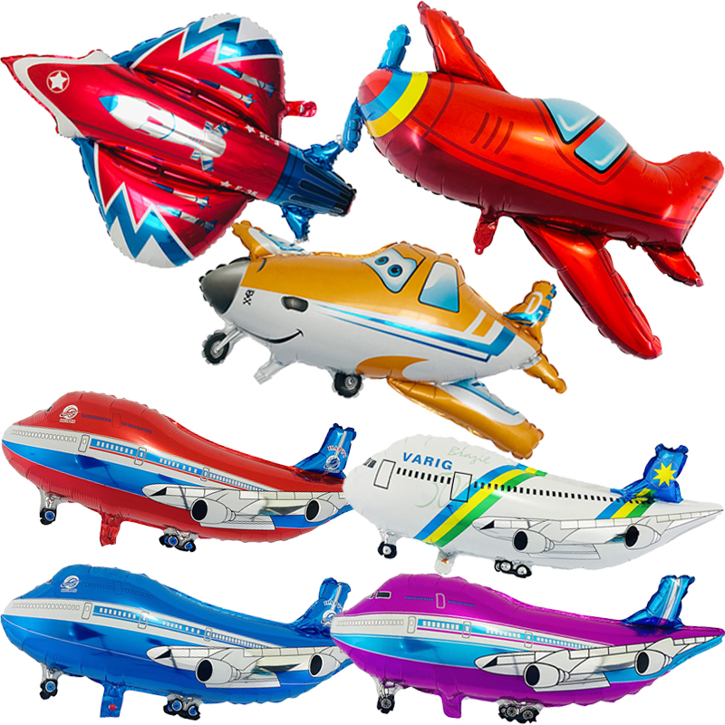 1 stücke Flugzeug Folie Ballons Flugzeug Globos Katze Flugzeug Luft Ballons Geburtstag Party dekorationen kinder Spielzeug ball baby dusche ballon