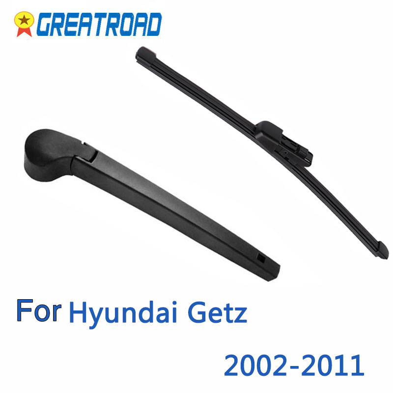 Wiper 14" UPGRADE Rear Wiper Blade & Arm Set Kit For Hyundai Getz 2002 - 2011 Windshield Windscreen Rear Window