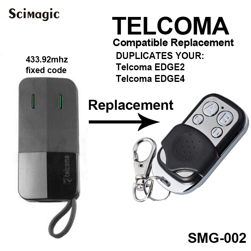 433.92MHz Telcoma Edge 2, Edge 4 Nhà Để Xe Cửa Điều Khiển Từ Xa Không Dây Từ Xa Phát Cho Truy Cập Lệnh