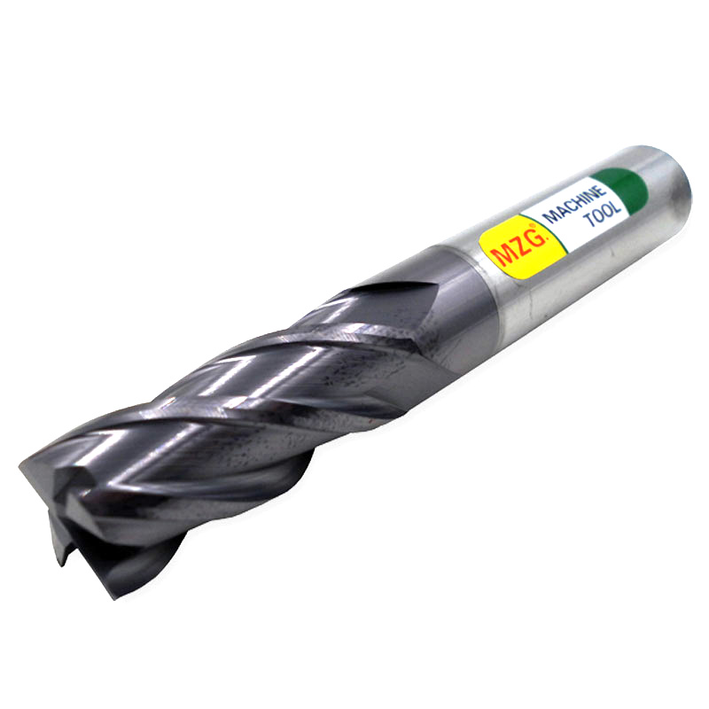 MZG-CNC Fresa para Metal, Aço de tungstênio, End Mill, 4 Flauta, Corte, Ferramenta de Carboneto, HRC50, 4mm, 5mm, 6mm, 8mm, 12mm