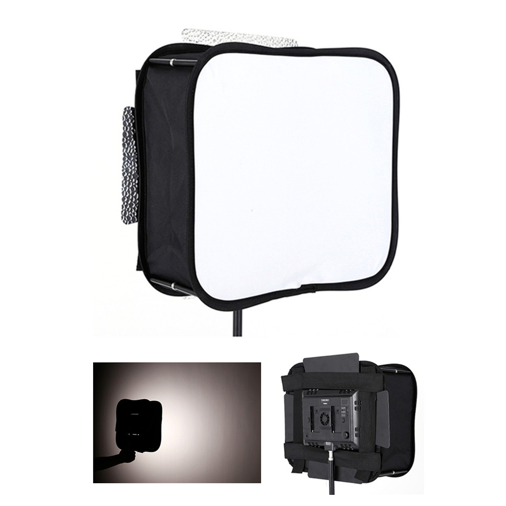 Softbox Diffuser untuk YONGNUO YN600L II YN900 YN300 YN300 III IV Godox Viltrox Pixel Led Video Light Panel Filter Lembut yang Dapat Dilipat