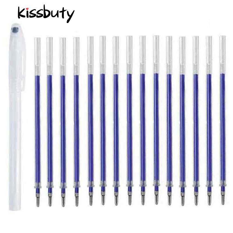 16 Stuks Stof Marker Pen Warmte Uitwisbare Pennen Refill Staaf Diy Patchwork Kleermakerij Hoge Temperatuur Verdwijnende Wasbare Handvat