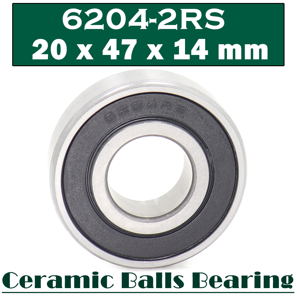 6204 Bantalan Keramik Hibrida 20*47*14 Mm (1 PC) Motor Spindle Industri 6204HC Hybrid Si3N4 Bantalan Bola 3NC 6204RS