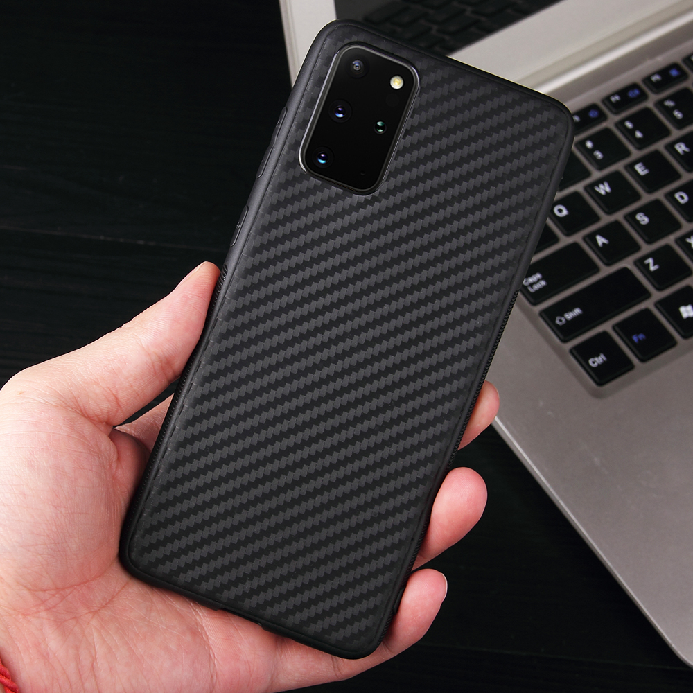 Coque en carbone pour Samsung Galaxy S24 S23 S22 S21 S20 S10 S9 Plus Note 8 9 10 20Ultra S21FE S20FE S23FE, housse en Silicone