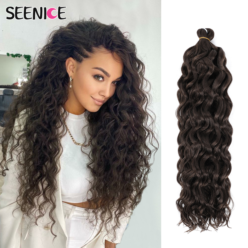 Ocean Wave Braiding Hair Extensions Crochet Braids Synthetic Hair Afro Curl Hawaii Twist Ombre Blonde Water Wave Braid For Women