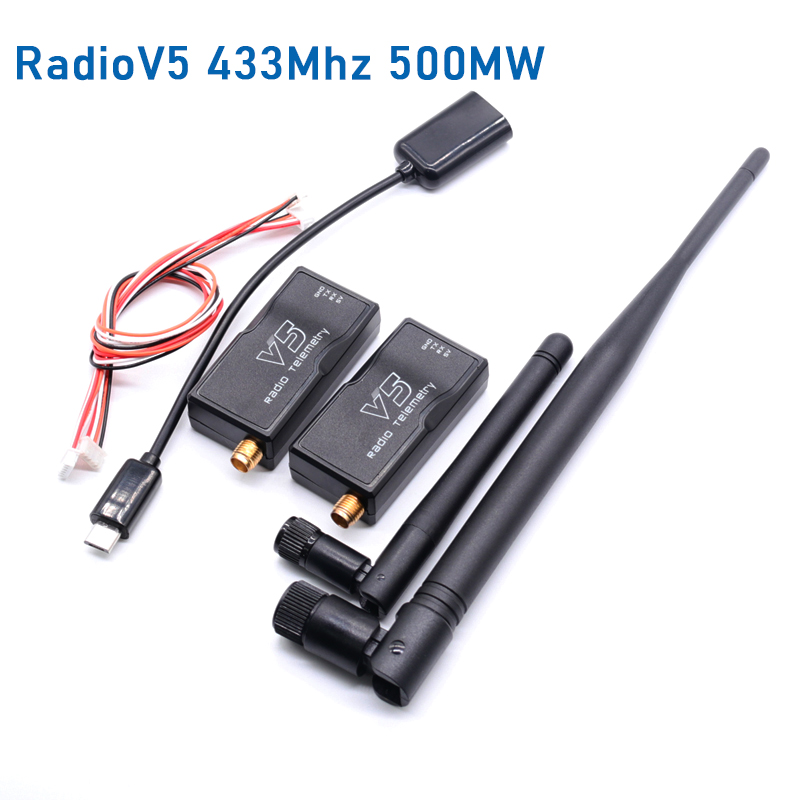 3dr rádio v5 telemetria 433mhz 915mhz 100mw/500mw ar e dados à terra transmitem o módulo com cabos otg para apm 2.8/pixhawk 2.4.8