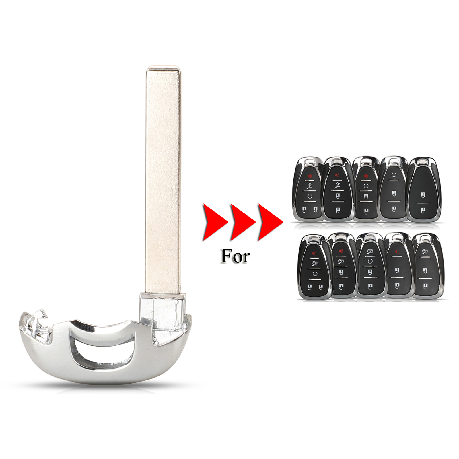 Jingyuqin – clé de voiture intelligente à distance, non coupée, vierge, pour Chevrolet Cruze Spark Volt Bolt Trax Malibu Opel