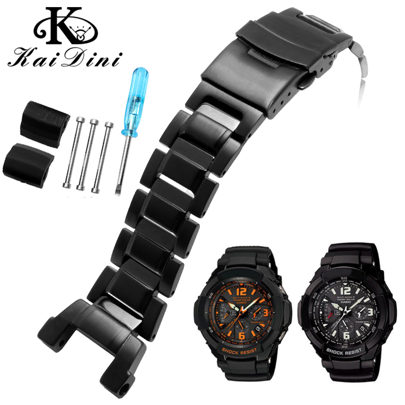 Correa de acero inoxidable para Casio G-SHOCK GW-3500B GW-3000B 2500B 2000G-1500 GW-2000/1200 Serie correa de silicona para pulsera de hombre