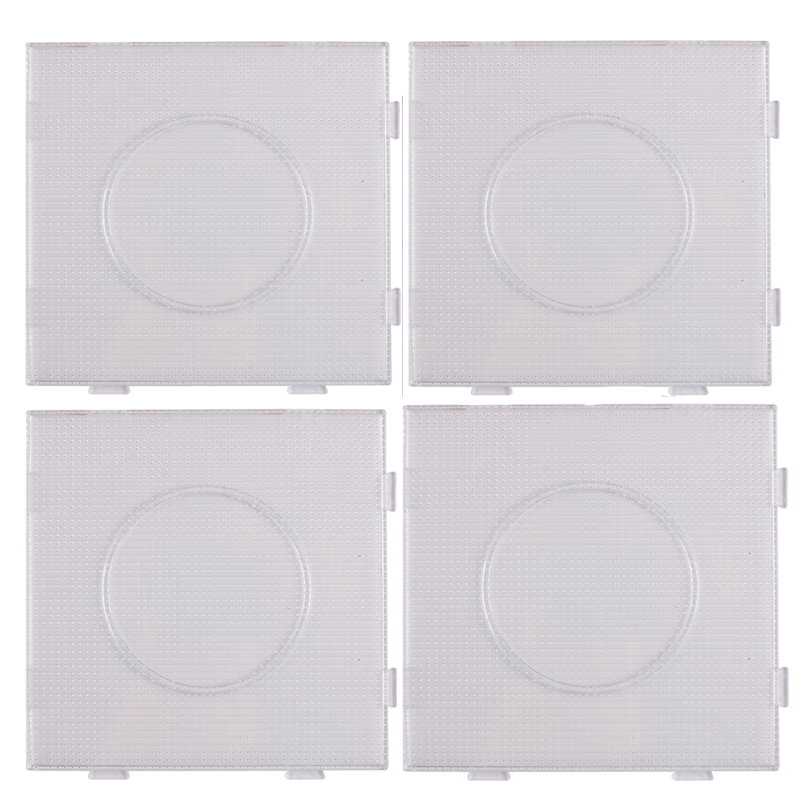 4PCS 2.6mm Mini Hama Zekering Kralen Transparant Grote Vierkante Pegboards Kralen Boards DIY Materiaal Sjabloon Ijzer Perler kralen Pegboard