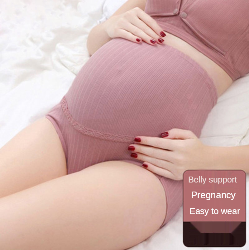 Majtki ciążowe 4Xl Plus rozmiar ciąża wysoka talia podnoszenie brzucha czysta bawełna rozciągliwe majtki ciążowe wielokolorowe paski
