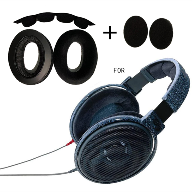 Wymienne aksamitne nauszniki do słuchawek SENNHEISER HD650 HD600 HD580 HD660 S HD565 HD545 i poduszki na głowę zestaw nauszników