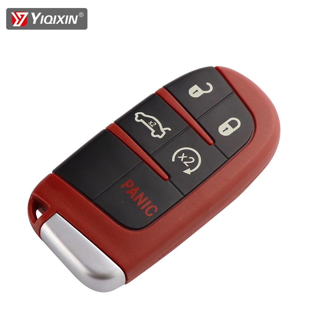 YIQIXIN подходит для Dodge Dart Challenger Charger Durango Journey для Jeep Chrysler 300, чехол для дистанционного ключа автомобиля, красный, 5-кнопочный