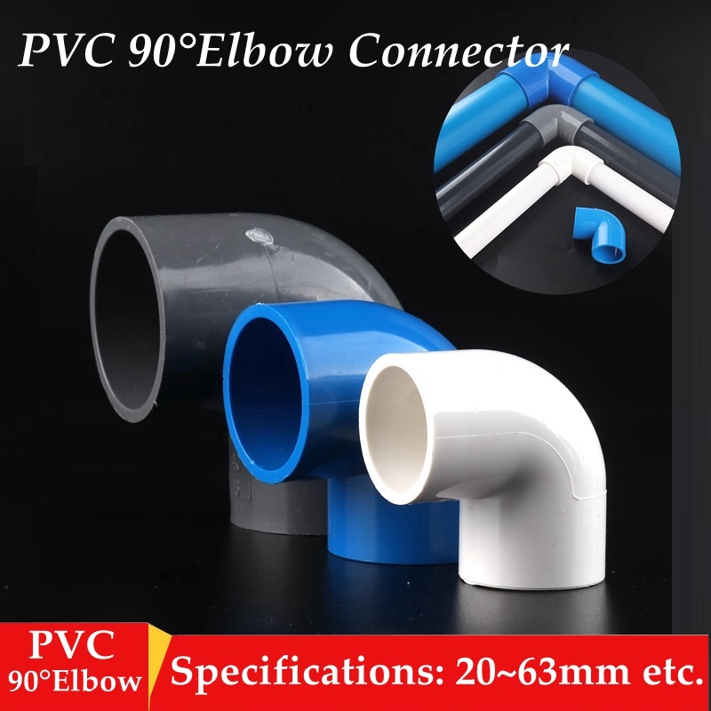 Connecteur coudé à 90 degrés en PVC, 20 25 32mm, 5 pièces/lot, outils de bricolage pour Aquarium, adaptateur de connecteurs de tuyaux d'eau d'irrigation de jardin