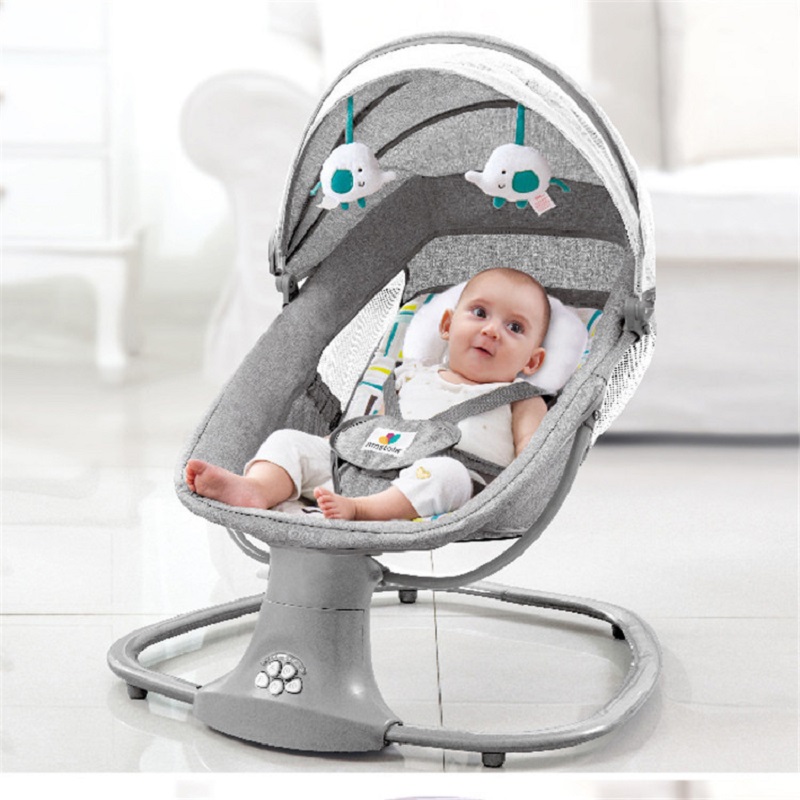 berço Cadeira balanço elétrica para bebês, recém-nascidos, berço de dormir, cadeira reclinável confortável para bebês de 0-3 anos de idade