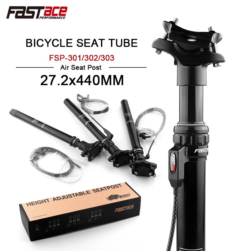 FASTACE Teleskopik Seatpost 27.2/28.6/30.0/30.4/30.9/31.6/33.9Mm Penetes Sepeda 440Mm Rute Internal Kabel Eksternal Jarak Jauh