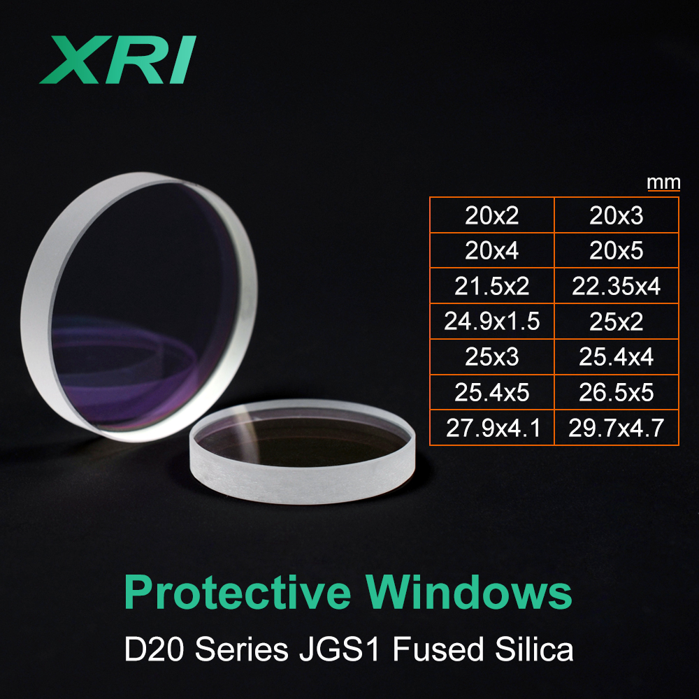 Sợi Laser Bảo Vệ Cửa Sổ Bảo Vệ Ống Kính Windows Dia20/22.35/24.9/25.4/26.5/27.9 Cho WSX precitec Raytools Laser Đầu