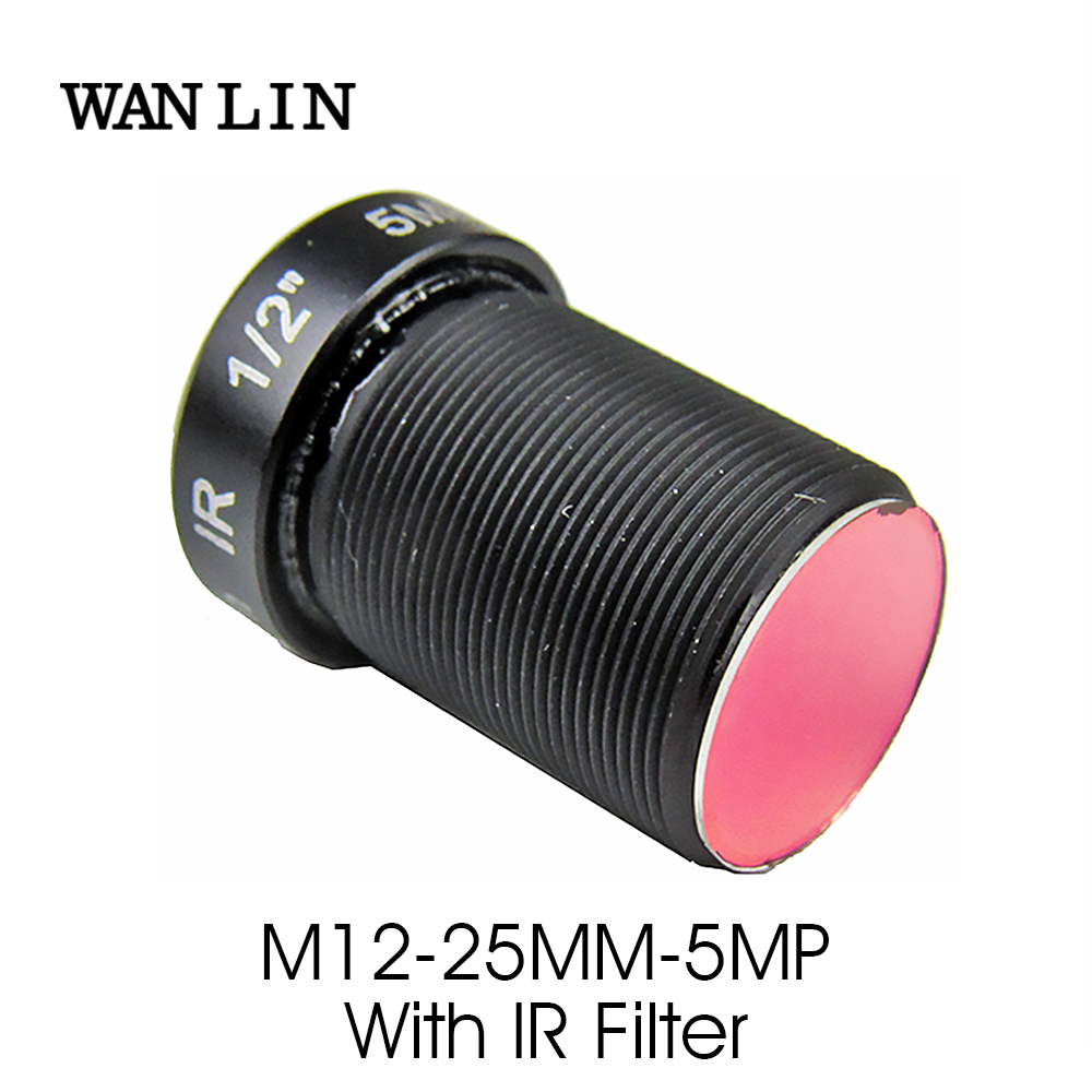 HD 5.0Megapixel 5MP 25Mm M12 Hành Động Thể Thao Ống Kính Máy Ảnh Với 650nm IR Lọc 1/2 "Cho Gopro Hero 4/3 SJCAM Xiaomi Yi 4K Đom Đóm